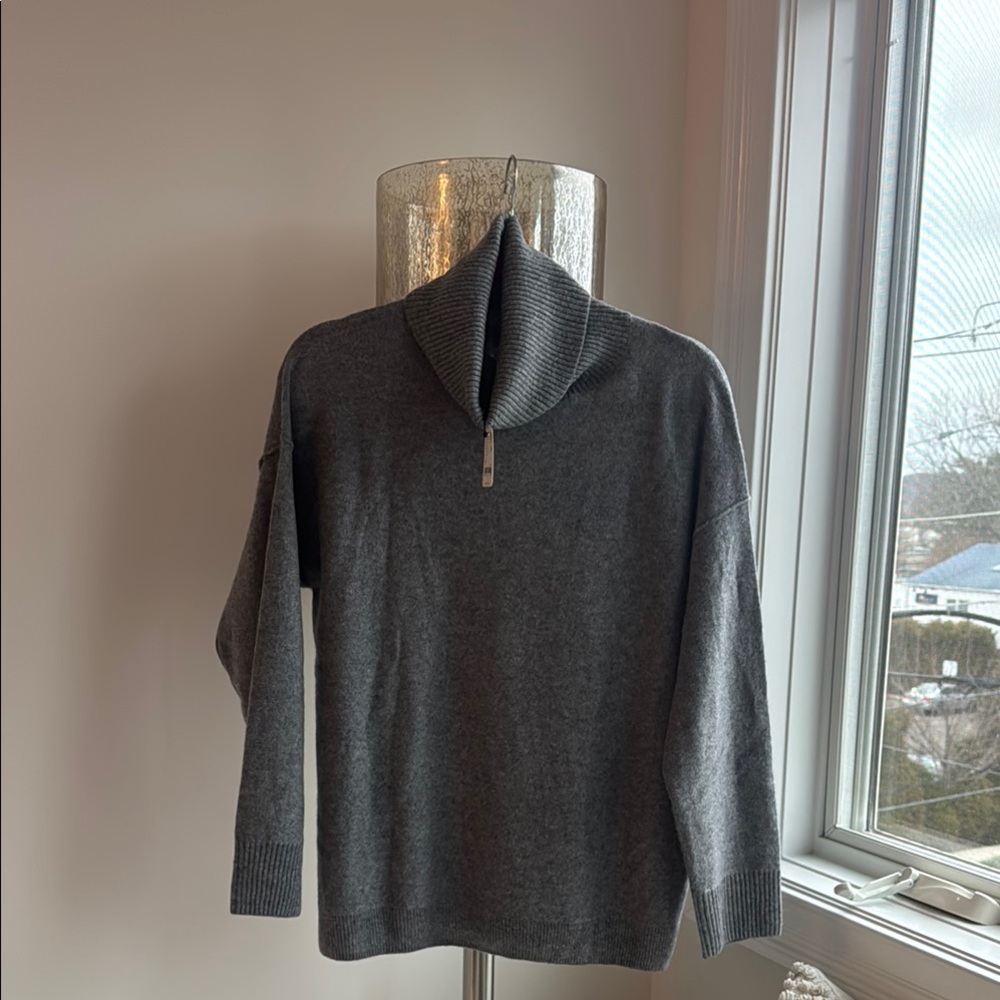 Free People Gray Cowl Neck Sweater
